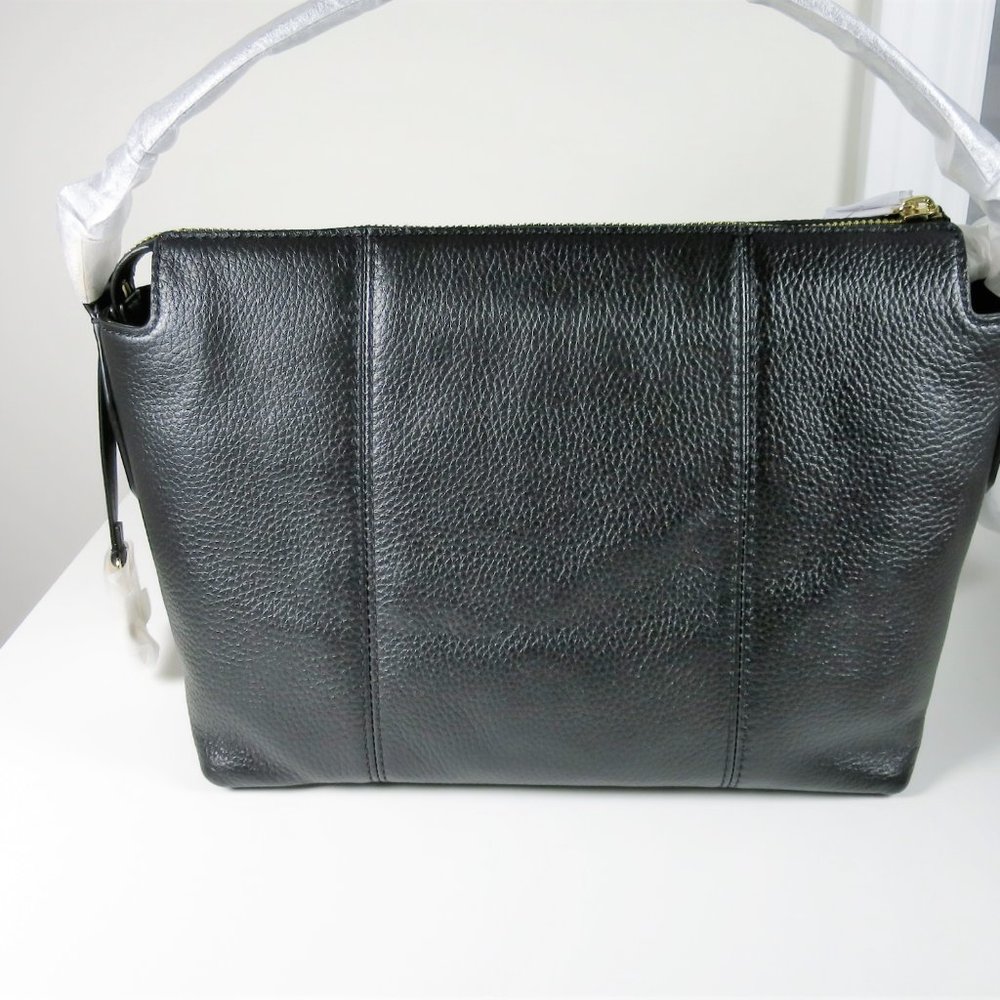 Michael Kors Brooke Medium Black Leather Shoulder Bag NWT - Picture 4 of 12